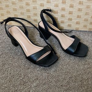 Black block heels size 6